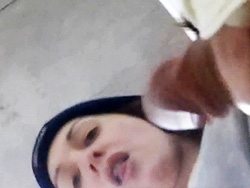 Nikki toilet cock out and pee Pretty shemale Nikki taking a