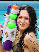 Oldie but goodie Amazing tgirl Nikki posing in the pool. 