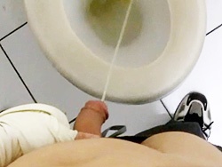 Nikki toilet cock out and pee